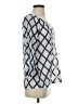Wrap 100% Cotton Blue 3/4 Sleeve Blouse Size 2 - photo 4