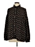 Molly Bracken 100% Polyester Paisley Black Long Sleeve Blouse Size L - photo 1