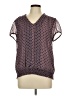 Apt. 9 100% Polyester Burgundy Short Sleeve Blouse Size L - photo 1