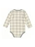 Hb 100% Cotton Checkered-gingham Ivory Long Sleeve Onesie Size 3-6 mo - photo 2