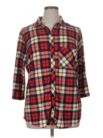 No Comment 3/4 Sleeve Blouse (view 1)