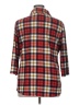 No Comment Plaid Red 3/4 Sleeve Blouse Size 1X - photo 2