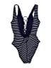 Robin Piccone Stripes Blue One Piece Swimsuit Size 4 - photo 2