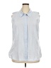 Lane Bryant Blue Sleeveless Button-Down Shirt Size 18 (estimated) - photo 1