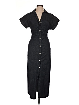 blue dress for baby girl Black Button Down Lace Midi Dress– Beyazura.com main image 0
