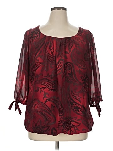 Sara Michelle 3/4 Sleeve Blouse (view 1)