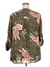 Torrid 100% Rayon Floral Green 3/4 Sleeve Blouse Size 3X Plus (3) - photo 2