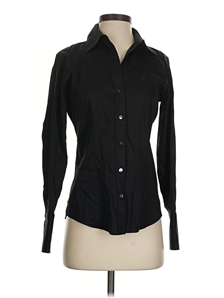 Pre-owned Paperwhite Long Sleeve Blouse In Black