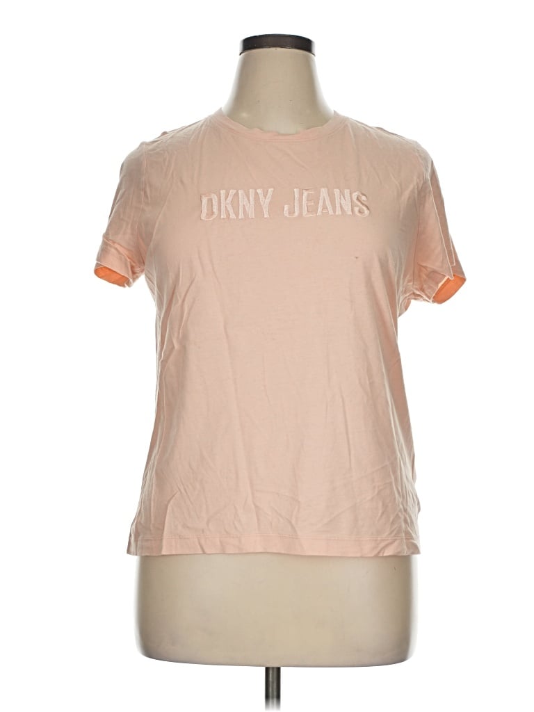 Pre-owned Dkny Jeans Short Sleeve T-shirt In Pink