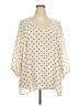 Torrid 100% Polyester Polka Dots Ivory 3/4 Sleeve Blouse Size 3X Plus (3) - photo 1