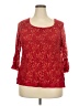 Cato Red 3/4 Sleeve Blouse Size 20W - photo 1