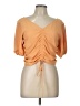 Calvin Klein 100% Polyester Orange Short Sleeve Top Size L - photo 1