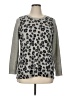 Charter Club Animal Print Gray Pullover Sweater Size 1X - photo 1