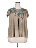 Poliana Plus Tan Short Sleeve Blouse Size 2X - photo 1