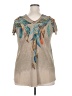 Poliana Plus Tan Short Sleeve Blouse Size 2X - photo 2