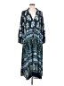 Cara Cara 100% Polyester Paisley Blue Casual Dress Size S - photo 1