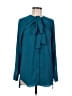 Atlein Collective 100% Polyester Teal Long Sleeve Blouse Size 6 - photo 1