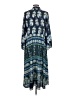 Cara Cara 100% Polyester Paisley Blue Casual Dress Size S - photo 2