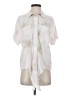 Caffé Marrakesh 100% Rayon Tie-dye Ivory Short Sleeve Blouse Size S - photo 1