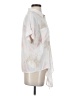 Caffé Marrakesh 100% Rayon Tie-dye Ivory Short Sleeve Blouse Size S - photo 4