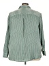 Maurices 100% Polyester Stripes Teal Long Sleeve Blouse Size 24 (3) - photo 2