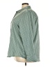 Maurices 100% Polyester Stripes Teal Long Sleeve Blouse Size 24 (3) - photo 5
