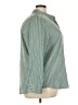 Maurices 100% Polyester Stripes Teal Long Sleeve Blouse Size 24 (3) - photo 4