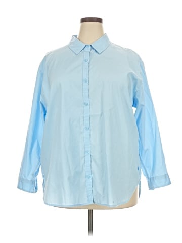 Gloria Vanderbilt 3/4 Sleeve Button-Down Shirt (view 1)