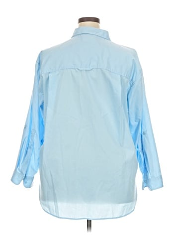 Gloria Vanderbilt 3/4 Sleeve Button-Down Shirt (view 2)