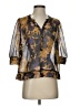 Staring at Stars 100% Polyester Gold 3/4 Sleeve Blouse Size XS - photo 1