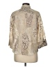 Westbound Animal Print Ivory 3/4 Sleeve Button-Down Shirt Size M - photo 2