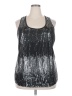 Lavish Silver Sleeveless Blouse Size 2X - photo 1