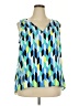 Kaari Blue 100% Polyester Blue Sleeveless Blouse Size 2X - photo 1