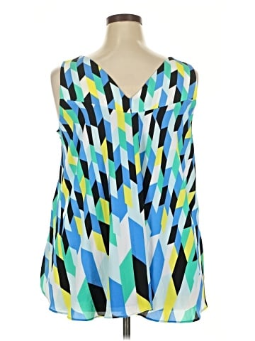 Kaari Blue Sleeveless Blouse (view 2)