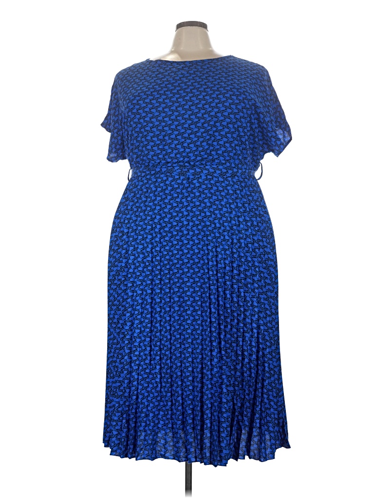 Pre-owned Shein Curve Casual Dress In Blue