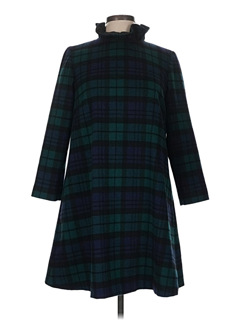 Tuckernuck Casual Dress: Teal Plaid Pattern Dresses - Used - Size Medium