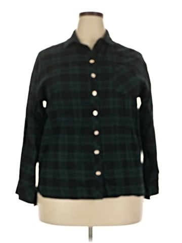 Oysho 3/4 Sleeve Button-Down Shirt (view 1)