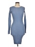BCBGeneration Solid Blue Casual Dress Size M - photo 1