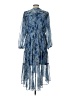 Joie 100% Polyester Paisley Blue Cocktail Dress Size L - photo 2