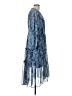 Joie 100% Polyester Paisley Blue Cocktail Dress Size L - photo 4