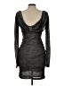 Mystic Metallic Gray Cocktail Dress Size L - photo 2