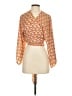 Alexis 100% Polyester Orange Long Sleeve Blouse Size XS - photo 1