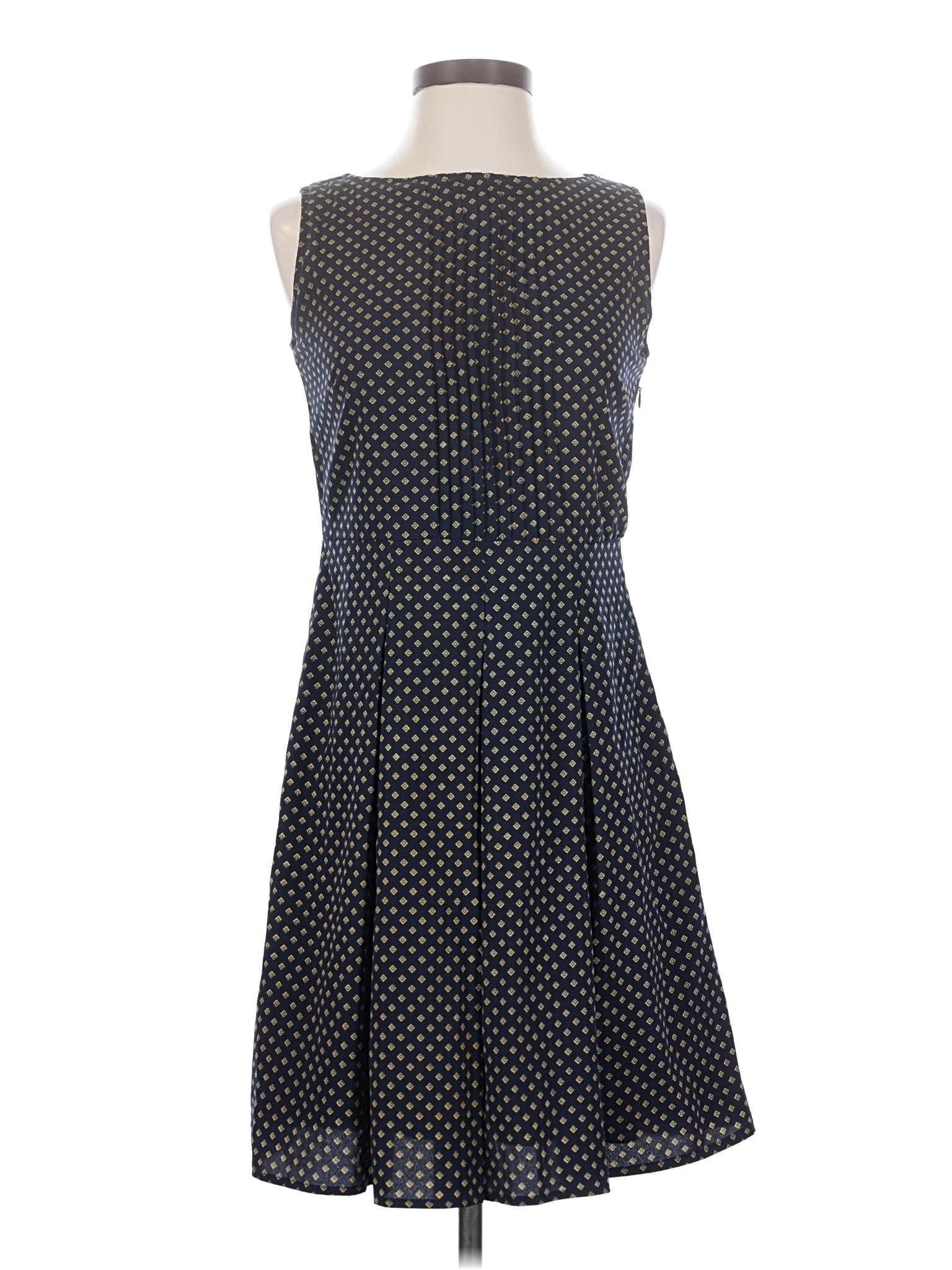 allen solly formal dress Allen Solly Women's Viscose Modern Knee-Length Dress (AHFDERGFD26172_Navy main image 1