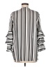 Alfani 100% Polyester Stripes Silver 3/4 Sleeve Blouse Size M - photo 2