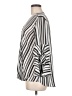 Alfani 100% Polyester Stripes Silver 3/4 Sleeve Blouse Size M - photo 5
