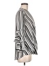 Alfani 100% Polyester Stripes Silver 3/4 Sleeve Blouse Size M - photo 4
