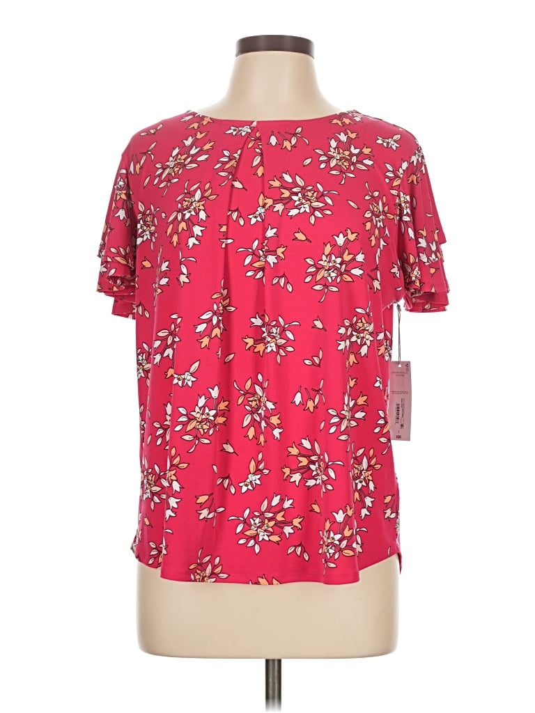 Liz Claiborne Short Sleeve Blouse In Pink