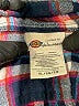 Dickies 100% Cotton Plaid Blue Long Sleeve Button-Down Shirt Size XL - photo 7