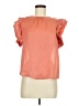 iris 100% Polyester Orange Short Sleeve Blouse Size M - photo 1