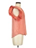 iris 100% Polyester Orange Short Sleeve Blouse Size M - photo 4